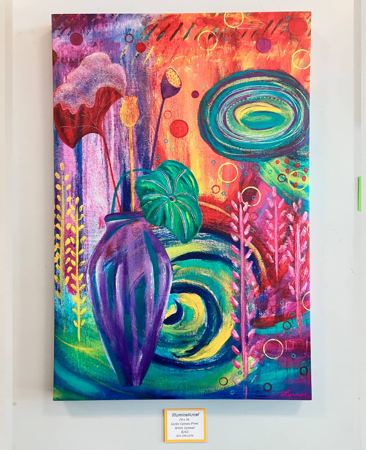 purple vase